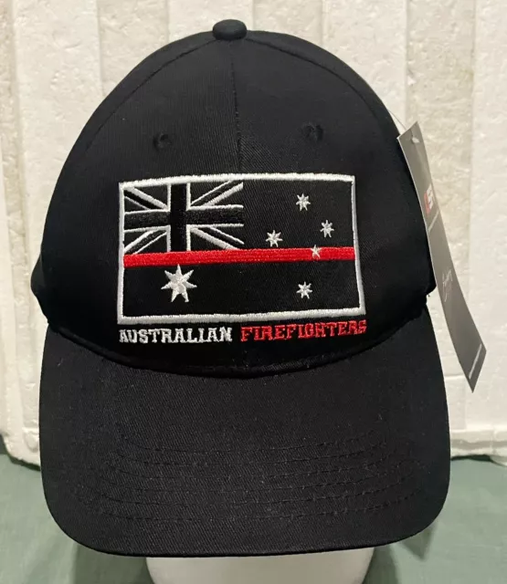 FIREFIGHTERS AUSTRALIA Cap THIN RED LINE FLAG Logo Defence Sporting Apparel NWT