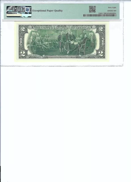 2013 $2 Federal Reserve Note FR1940-L* PMG 68 Superb Gem UNC EPQ, San Francisco! 2