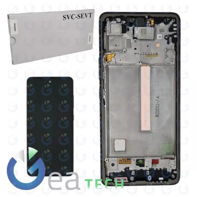 Display Lcd Frame Originale Samsung Service Pack Galaxy A53 5G Sm-A536 Nero