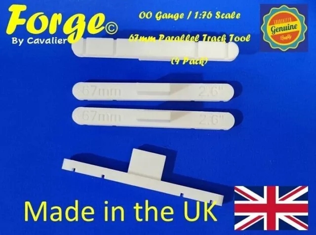 New 4 Pack White 67mm OO/HO Gauge Parallel Track Tools Model Railway Train