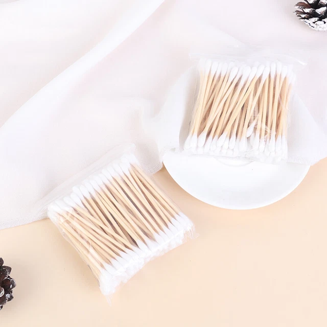 100Pcs Double Head Disposable Makeup Cotton Swab Cotton Buds Daily Cleaning T-wf 6