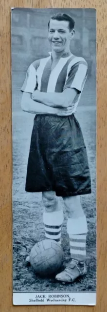 Jack Robinson Sheff Wed DC Thomson Topical Times Footballers 1937 220mm x 60mm