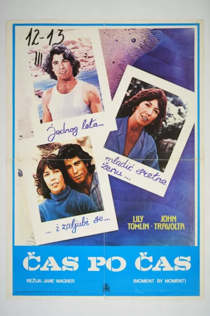 MOMENT BY MOMENT Original RARE exYU movie poster 1978 LILY TOMLIN, JOHN TRAVOLTA