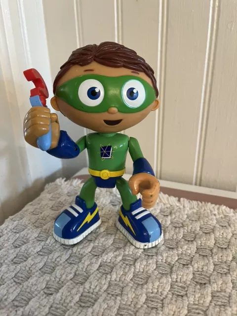 Super Why Wyatt 6" Action Doll Figure Posable PBS Kids 2009 Spinning Wand