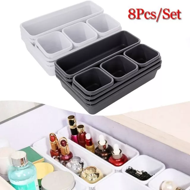 Plastic Drawer Organizers Rectangle Square Space Saving  Home&Kitchen