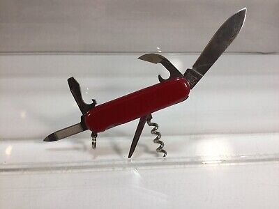 Wenger Delemont Swiss Army Knife Very Nice Condition Scout Red No Cross