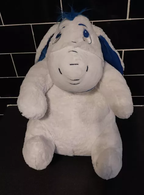 Eeyore  Winter 18" Plush Disney Store Stuffed Animal White Blue Detachable Tail