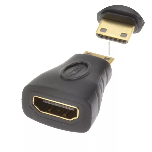 Mini adaptateur caméra/tablette/dashcam femelle HDMI vers mâle [002085]