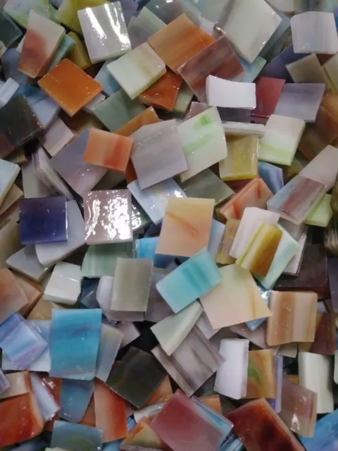Mosaic Glass: VARIEGATED MULTI, 5 ounce Stained Glass Pack (about 100 Pieces)