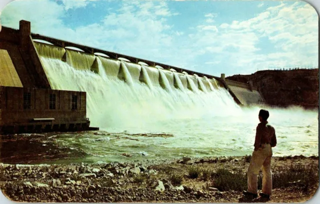 Postcard Grand Coulee Dam Columbia River Hydro-Electric Power Washington A13