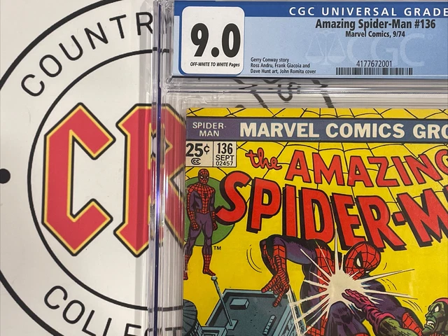 Marvel Comics (9/74) The Amazing Spider-Man #136 CGC 9.0