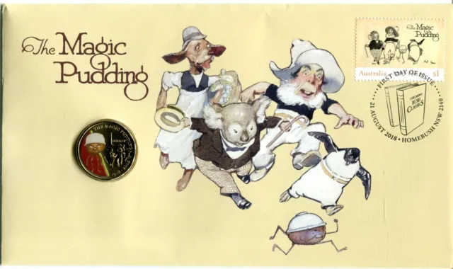 2018 Children's Bush Classics FDC/PNC - The Magic Pudding With RAM $1 Coin