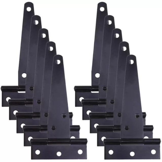 10 Pcs Decorative T Strap Hinge Gate Wooden Fence Barn Door Black Door Hinges