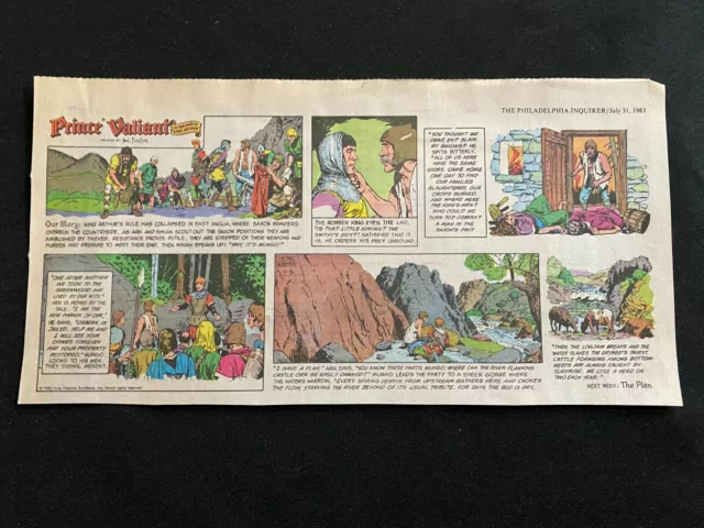 #01 PRINCE VALIANT by John Cullen Murphy Lot of 9 Sunday Third Page Strips 1983