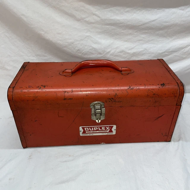 RARE VINTAGE METAL Toolbox by DUPLEX Fort Smith Arkansas Box no 1116