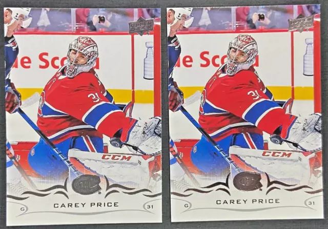 Carey Price x2 Lot 2018-19 Upper Deck #99