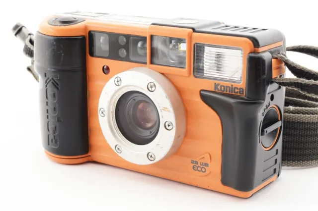 [Exc w/strap] Konica Genbakantoku 28 WB ECO Orange 35mm Film Camera Japan 515
