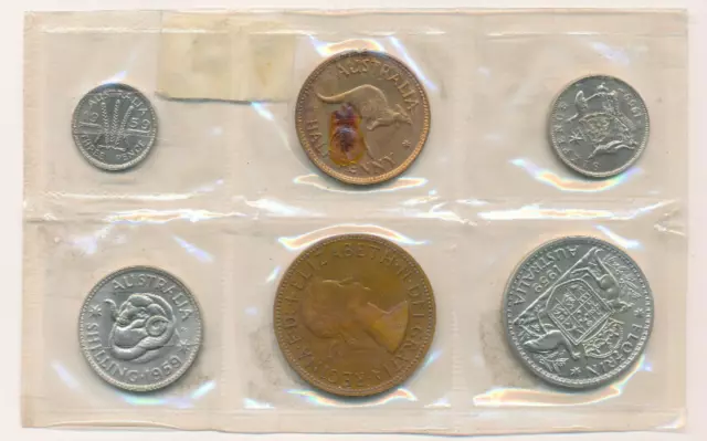 1959 Australia Proof Set of 6, Very Rare Coins 2