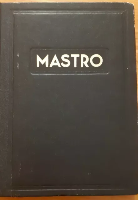 Libro Mastro anni 70 diviso in 2 sezioni: rubrica e colonne Dare e  Avere