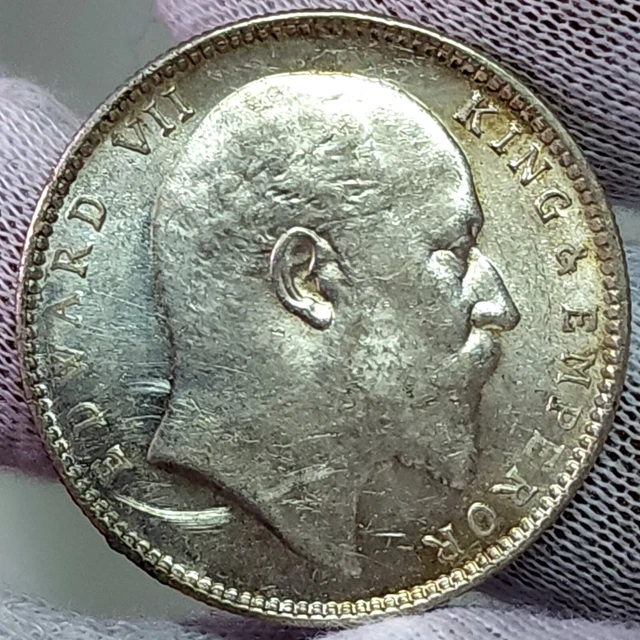 British India Edward VII Silver Rupee 1906 Bombay Mint | SIL8