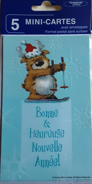 Lot De 2 Cartes De Vœux Originales Avec Enveloppes + Porte-clés - Neuf Sous Blister, Thème Noël/Vœux