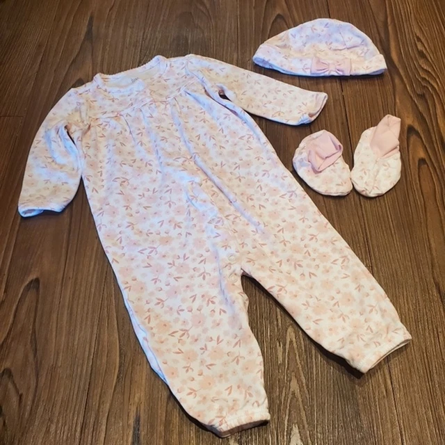 Carters Just One You Baby Girl Matching Set Footed Pajamas Sleep Sack Floral 6M