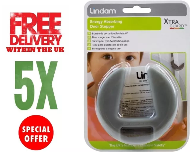 5 X Lindam Xtra Guard Absorción de Energía Tapón PRECIO DE GANGA JOBLOT DE 5 UK