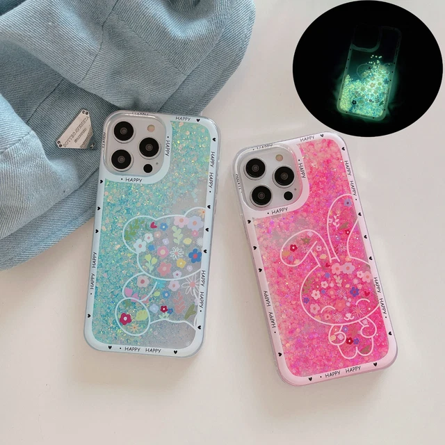 Noctilucent Quicksand Flower Bear Luxury Phone Case Cover For OPPO Xiaomi VIVO