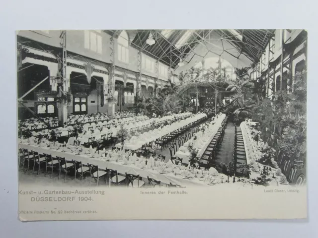 Ex139 - 1904 DUSSELDORF Exhibition Ausstellung - Inneres der Festhalle Postcard