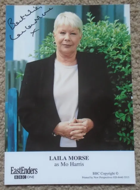Eastenders signed photo - Laila Morse as Mo Harris - BBC castcard vgc