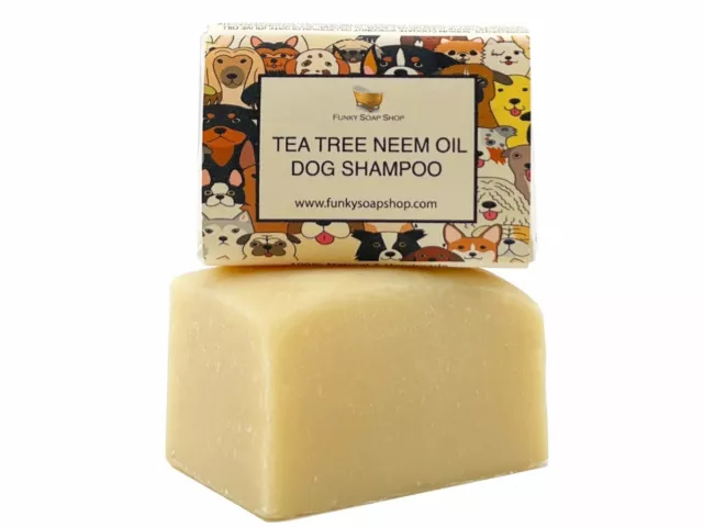 1 Pièce Thé Arbre & Neem Huile Chien Shampooing 100% Naturel Fait à la Main 120g