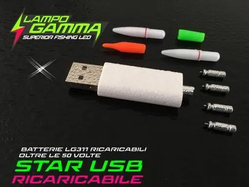 STARLIGHT PESCA LED Kit Ricaricabile Star Usb Lampo Gamma Luce