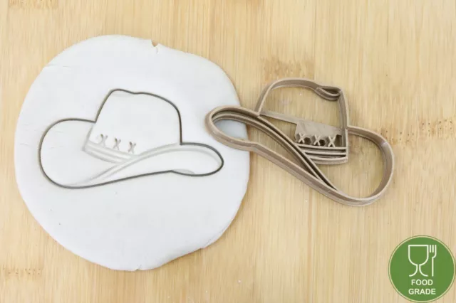 USA Cowboy hat cookie cutter Keksstempel/Ausstechform Keksausstecher PLAca.8cm