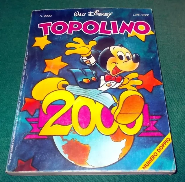 TOPOLINO libretto n. 2000 Tondo ORIGINALE edizioni Disney del 27 Marzo 1994