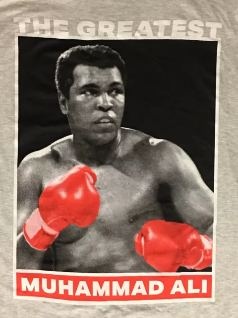 NWT Men’s MUHAMMAD ALI The Greatest Gray Boxing Licensed Tee-Shirt - 3XL & 5XL