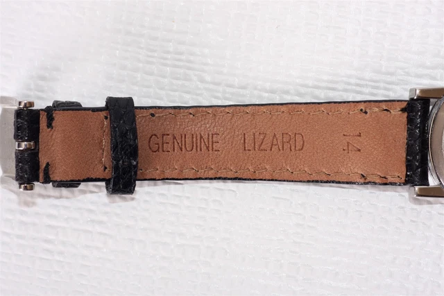MOVADO Museum Classico Orologio Lusso da Donna Argento con Cinturino in Pelle di Lucertola Nera 9