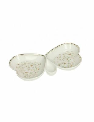 Brandani Antipastiera Cuori Butterfly Porcellana Bianca Brandani 54141 