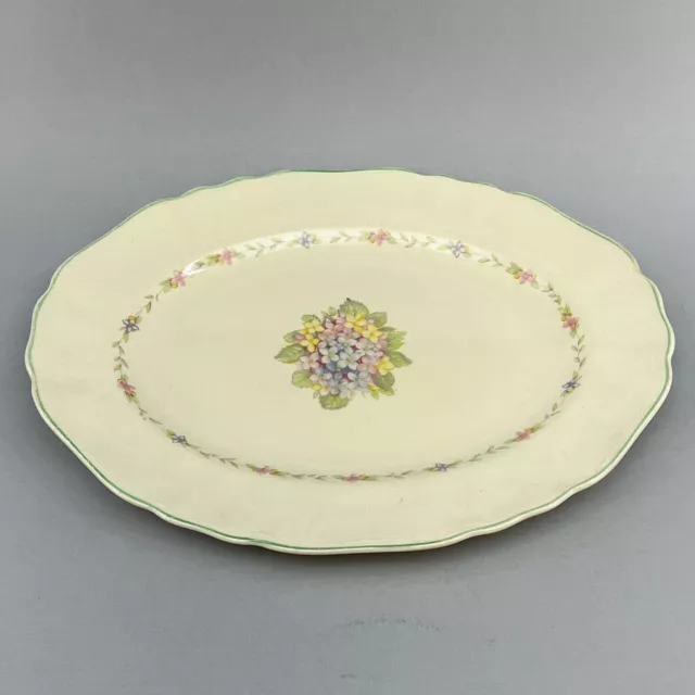 Antique JG Meakin 12” Sunshine Floral Oval Serving Platter Tray England