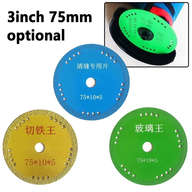 Lama dischi da taglio per smerigliatrice angolare bottiglie di vino di cristallo 75 mm,3 pollici