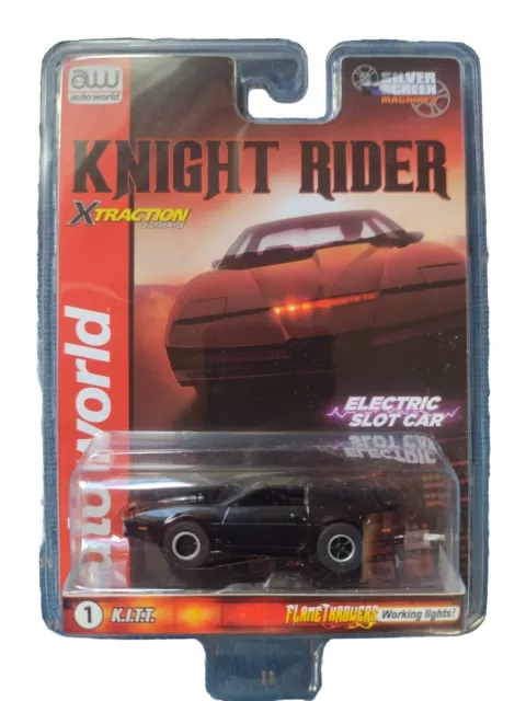 AUTO WORLD XTRACTION Knight Rider K.I.T.T. w Working Lights HO Scale Tyco AFX 51.00 PicClick