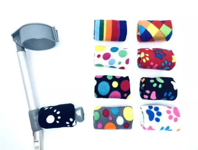 Padded Crutch Handle Covers Crutches Pads Foam Fleece Adult Comfy FREE 1st P&P