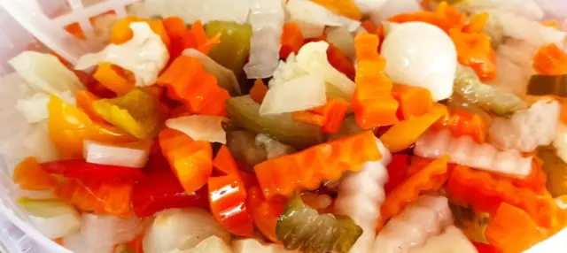 Giardiniera sott'aceto OTTIMA QUALITA' PER ANTIPASTO INSALATE 5 KG