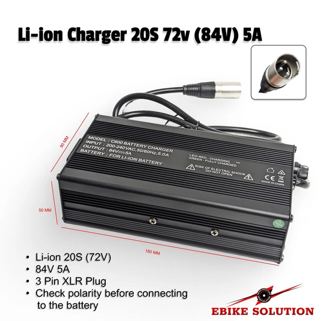 84V 5A Lithium Battery Charger 20S 72V Li Ion Battery AC 110 220V For Ebike Scooter Motorcycle Charger Dc 55 X 21mm With Fan I3926598612 84V 5A Lithium Battery Charger 20S 72V Li Ion Battery AC 110 220V For Ebike Scooter Motorcycle Charger Dc 55 X 21mm With Fan I3926598612