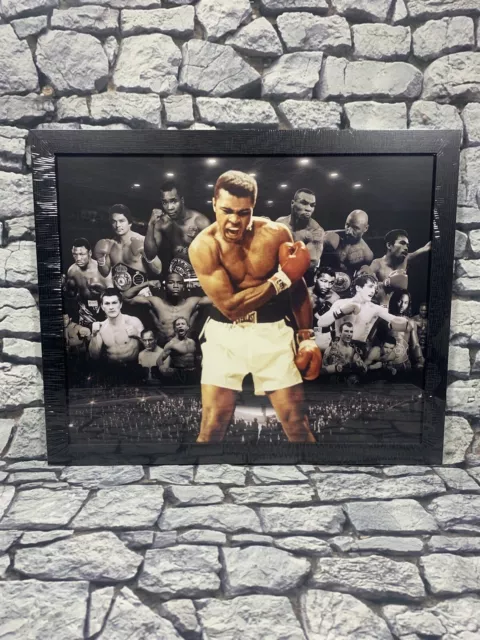 Boxing Legends Framed Picture Famous Boxing Poster Ali Mike Tyson Ricky Creed