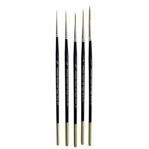 Artmaster Classico Acquerello Metà Pennello per Scrivere Lungo Capelli Set Di 5