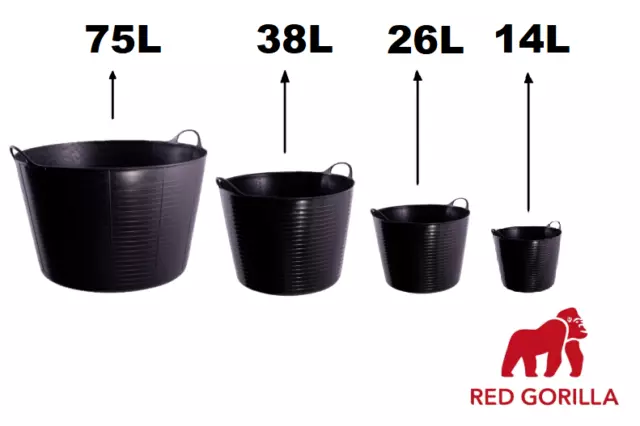 Red Gorilla Tub The Original Strong Flexi Tub Builders Various Sizes