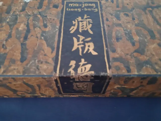 mah jongg, antik, um 1920, Steine aus Elfb