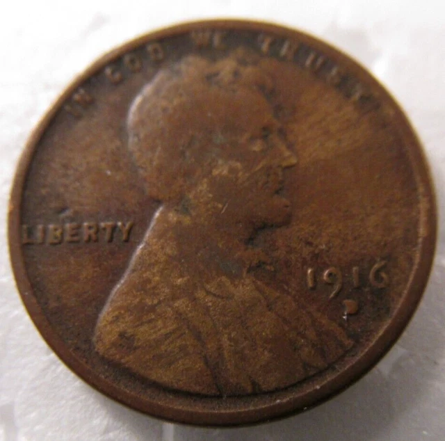 Wheat Penny - 1916 D Coin:  (42)