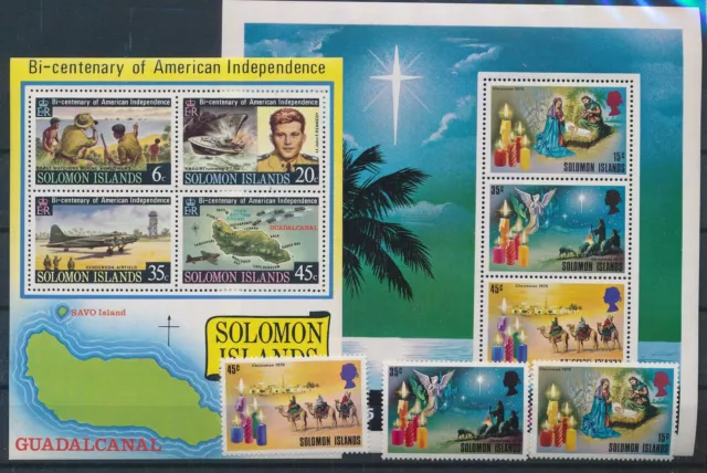 LR53466 Solomon Islands christmas US independence fine lot MNH