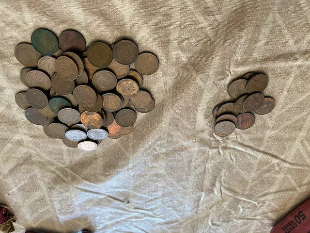 Old Wheat Pennies Rolls Unsearched Cents US Coins P D S Mint Marks Wheats Penny